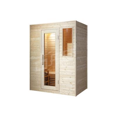 China Computer Control Panel Modern Design Finnish White Fir Customized Stove Stone Sauna Room for sale