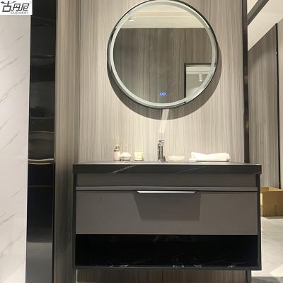 China 2021 Style Luxury Modern Simple Bathroom Vanity Cabinet Acid Resistant Solid Wood Sink Sink With Cabinet for sale