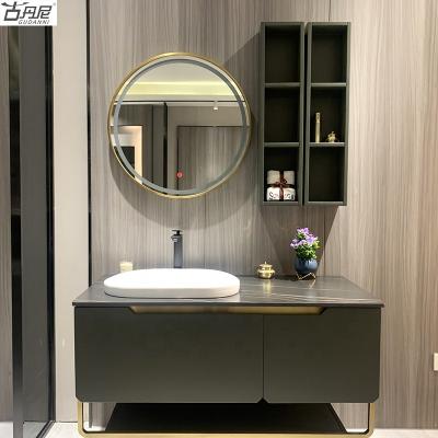 China Factory Modern Hotel Acid Resistant Directly Pendant Mirror Sink Vanity Waterproof Bathroom Cabinet for sale