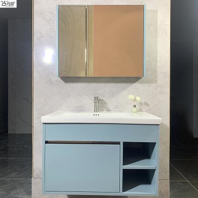 China Acid Resistant Modern Bathroom Vanity Cabinets PVC Bathroom Vanity Cabinet for sale