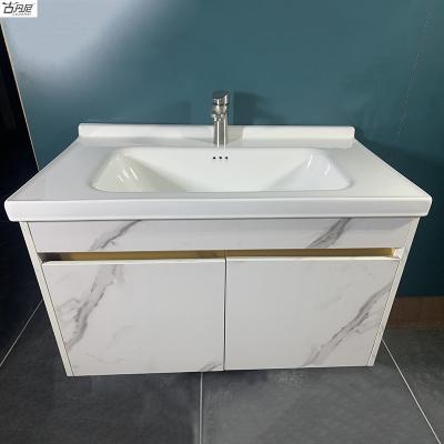 China High Quality Acid Resistant Modern Simple Living Room Floating Sink Wall Mounted Bathroom Vanity Set for sale