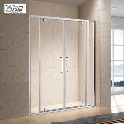 China Modern Tempered Glass Sliding Door 2 Piece Shower Side Shower Enclosure for sale