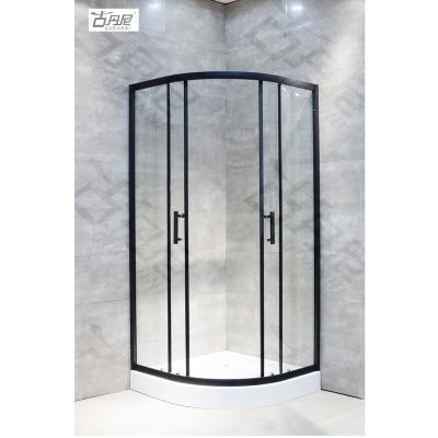 China Modern Shower Enclosure Sliding Black With Frame Shower Room for sale