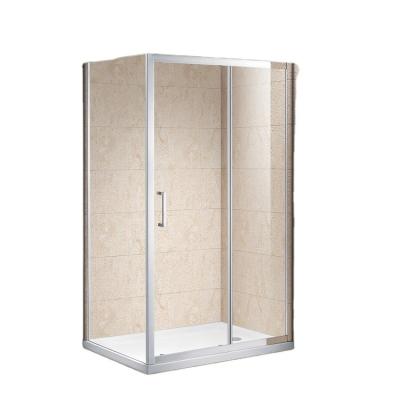 China Modern Hotel Sliding Door Shower Enclosure Bathroom Shower 2 Fixed 2 Movable Glasses for sale