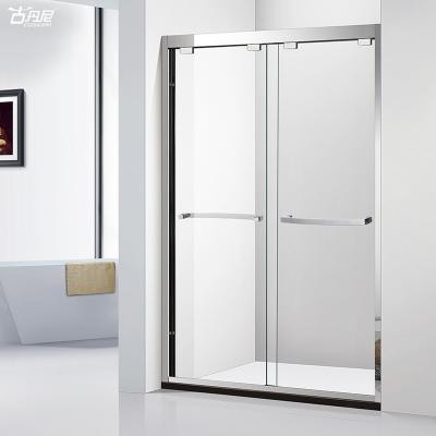 China 8/10 Mm Interaction Modern Tempered Glass Shower Room Enclosure Bathroom Two Door Screen for sale