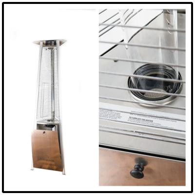 China 12KW Output Large Triangle Patio Heater With Wheels High Efficient UV Protection for sale