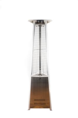 China Adjustable Thermostat Stainless Steel Pyramid Flame Propane Gas Patio Heater 12kW for sale