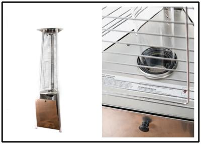 China 650mm Triangle Quarz Glass Tube Patio Heater Stainless Steel Or Powder Coated for sale