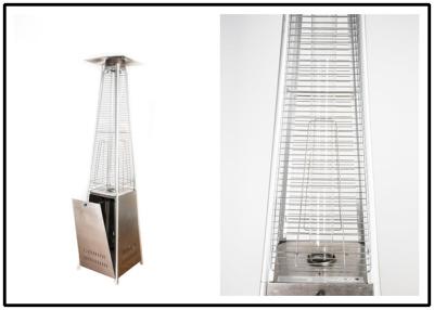 China Decorative Square Glass Tube Patio Heater 8kW All Weather Protective for sale