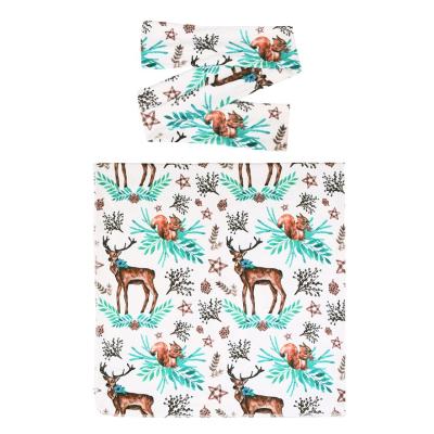 China Polyester Soft Organic Fabric PORTABLE Customized Stretchy Baby Blanket Wraps Digital Printing Custom Baby Wraps Newborn Blankets for sale