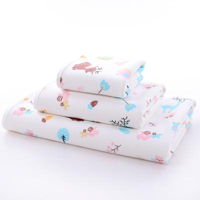 China Eco-freindly High Quality 3 Pack Portable Washable Baby Diaper Waterproof Changing Pad Infant Urine Mat For Newborn Baby Bed for sale