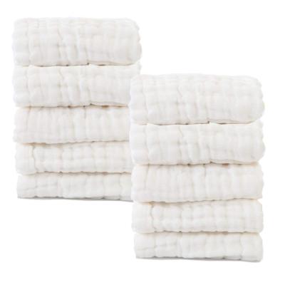 China Wholesale Eco-Friendly Organic Face Towels Safe For Kids Cotton Muslin Baby Washcloth From China for sale