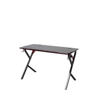 China Gamer Gaming Desk Convertible GAMES Table Original Office Gaming Furniture With Metal Red Black Legs Modern Wooden PC Computer E-sports Desk for sale