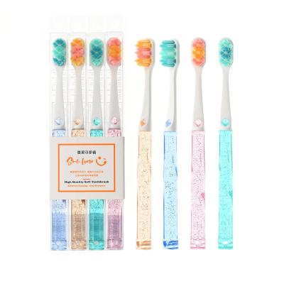 China Luna 7102 High Quality Ultra Soft Plastic 10000 Soft Bristle Adult Smile Toothbrush Effective Cleaning Toothbrush for sale