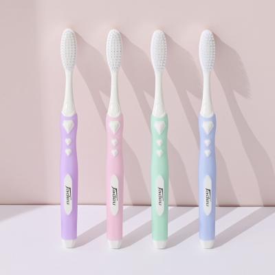 China Jadeu 8410 High Quality Soft Bristles Adult Plastic With Box Travel Set Portable Toothbrush Toothbrush for sale