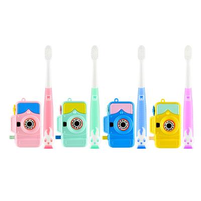 China Jadeu 8604 high quality plastic children's soft bristle soft bristle children's soft with Toy Camera Tooth Brush Toothbrush for sale