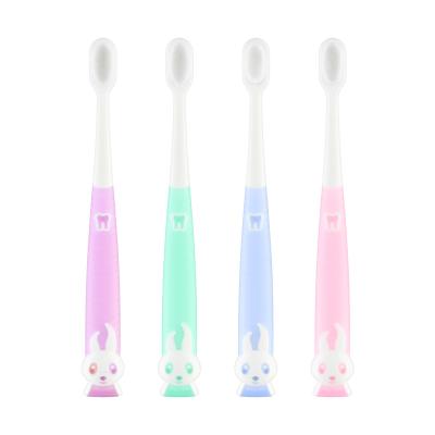 China Jadeu 8612 High Quality Plastic Cartoon Rabbit 10000 Soft Bristle Children Ultra Soft Stiffen Kids Toothbrush Toothbrush for sale