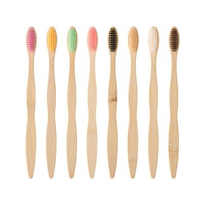 China Jadeu DMSB07 High Quality Natural Hair Bristle Natural Bamboo Soft Multiple Colors Toothbrush Eco-friendly Toothbrush for sale