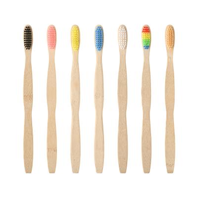 China Jadeu DMSB01 Adult Soft Nylon Flat Bristle Adult Bamboo Toothbrush Healthy Natural Effective Cleaning Toothbrush High Quality Natural Bamboo Bristle Toothbrush for sale