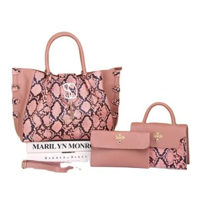 China S8331A fashion bags women serpentine handbags ladies brand luxury women handbag set 3 in 1 for sale