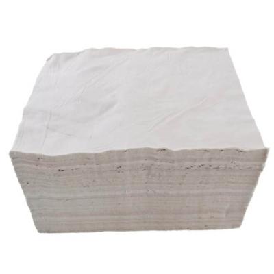 China Have Strong Oil And Water Absorbency Manual Cut 49*49cm Recycled White Industrial Wiping Sheets Cotton Cloths for sale