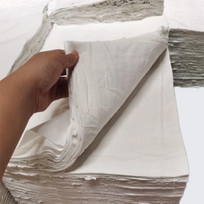 China Have strong oil and water absorbency navy cleaning strong absorbency white sheets wiping cotton rags for sale