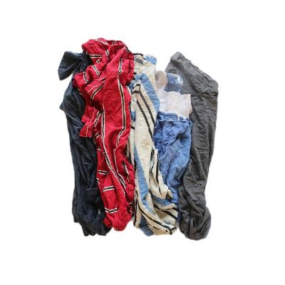 China Have Strong Oil And Water Absorbency Hot Selling Machine Mopping Recycled Dark Color T-shirt Fabric Waste Cotton Blended Rags for sale