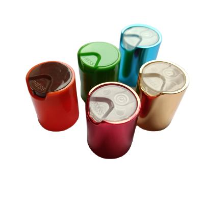 中国 Non Spill Colorized Plastic Cap Press Top Plastic Cap Dis Dis For Cosmetic Glass Bottle 販売のため