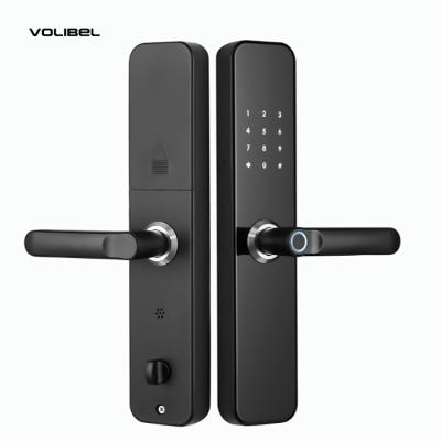 China Distribution Service Perfect Keyless Code Wifi Panel Handle Numeric Keypad Deadbolt Fingerprint Smart Electronic Door Lock For Home for sale