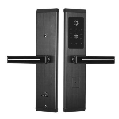 China Anti-peep code apartment card stainless steel electronic left slide usb lock for hotel for sale