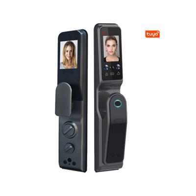 China TUYA Wifi 3D Auto Sensing Smart Face Recognition TUYA Lock Biometric Door Lock Access With Camera With Key APP for sale