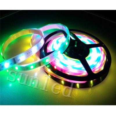 China High quality IP66 desktop RGB DC5V waterproof 30pcs IC WS2812 integrated digital led led strip for sale