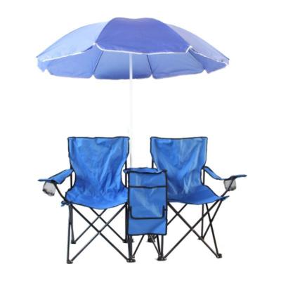 China Wholesale Oxford Cloth RTS Folding Chair Doubles Chair Easy-carry Portable Fishing Beach Chair Camping Outdoor Leisure With Umbrella for sale