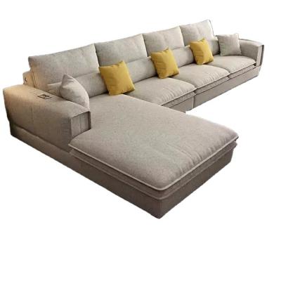 China High quality modern L-shaped Nordic luxury technology combination velvet fabric corner sofa sofa set living room sofa support customization for sale