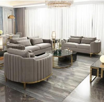 China Wholesale Dubai Sofa Set Living Room Furniture Italian Luxury High Quality Household Curved Dresser Sofa Set 1+2+3 Set for sale