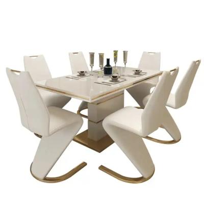 China High Quality Modern Italian Luxury Restaurant Furniture Style Dining Table Mermaid Rectangular Chair Dining Chair Set for sale