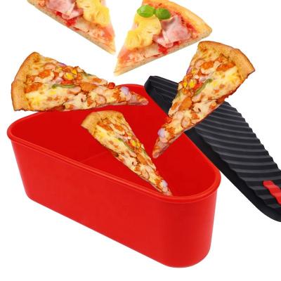 China 100% Freshness Preservation New Arrival Food Grade Silicone Pizza Box Container Reusable Silicone Microwavable Freezer Safe Storage Bowls With Lids for sale