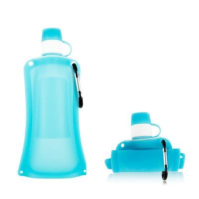 China Silicone+PP Food Grade Silicone Water Bottle Increasing Collapsible Water Bag Travel Bicycle Bottle Containers Collapsible Bottles for sale