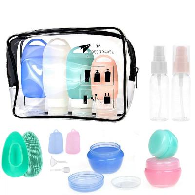 China 90ml Silicone Shampoo Bottle Dispenser Kit Custom Storage Shampoo Body Wash Lotion Travel Eco-Friendly Portable Empty Size Toiletry Cosmetic Bottles Set for sale