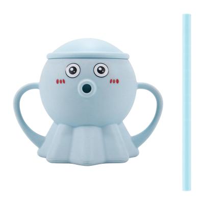 China Wholesale Custom Food Grade Reusable Reusable Free Toddler Baby Snack Cup Silicone BPA Free Training Cups With Straws for sale