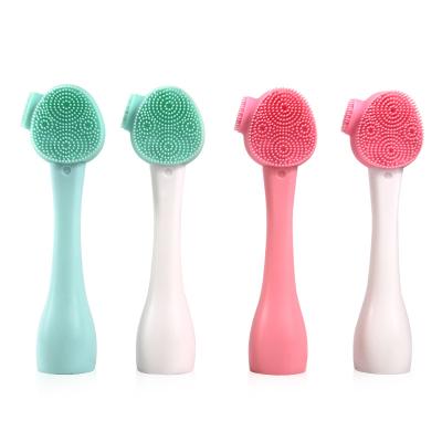 China Exfoliate Dead Skin Removed/Approaches and Clean Pore Product Best Selling Silicone Exfoliating Lip Brush Tool Skin Care 4 in 1 Silicone Soft Facial Makeup Deep Cleansing Brush for sale