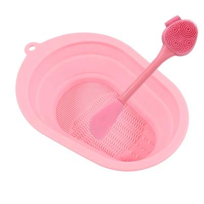 China Dark Circles Stretching Top Selling Beauty Tools 2 Pack Soft Silicone Brush Spatula & Cleansing Bowl Face Mask Mixing Bowls DIY Facial Set for sale