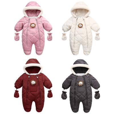 China Amazon cartoon baby romper QUICK DRY 2021 winter thickened baby warm fabric for kids for sale