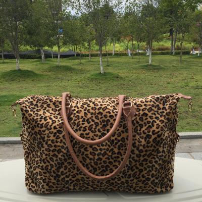 China Fashion in stock ready to ship leopard weekender travel bag monogram inspired duffel bag for sale