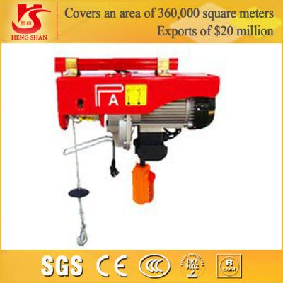 China 0.25tons electric hoist PA250 model single speed for sale