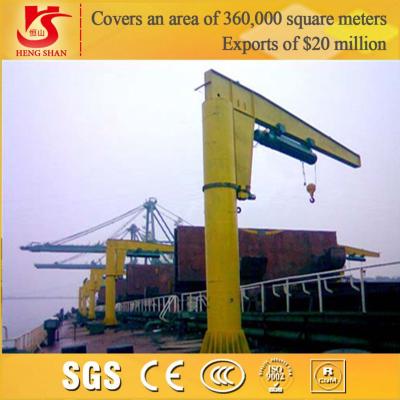 China CE ISO Certificated Marine loading and maintenance 2 ton floor mounted jib crane for sale