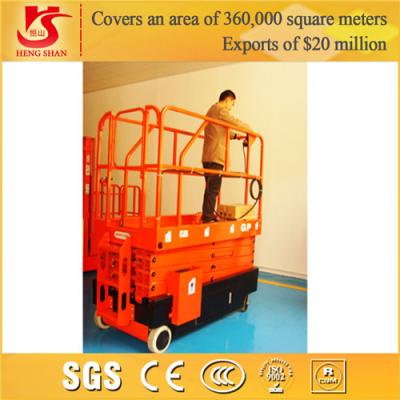 China 4 wheels mobile scissor lift with Factory price 3.5m-12m for sale