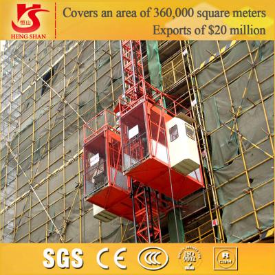 China Single Cage and Double Cages construction elevator equipment for buliding for sale