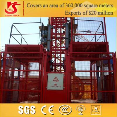 China Single Cage and Double Cages Construction Rack and pinion elevator for sale