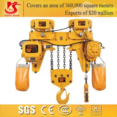 China Electric 10 ton 3-10m chain hoist for sale